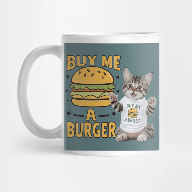 Buy Me A Burger - Cat by Meowsiful